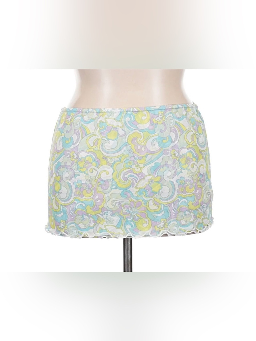 NWT lovers & friends Dixie micro mini skirt xl paisley mesh